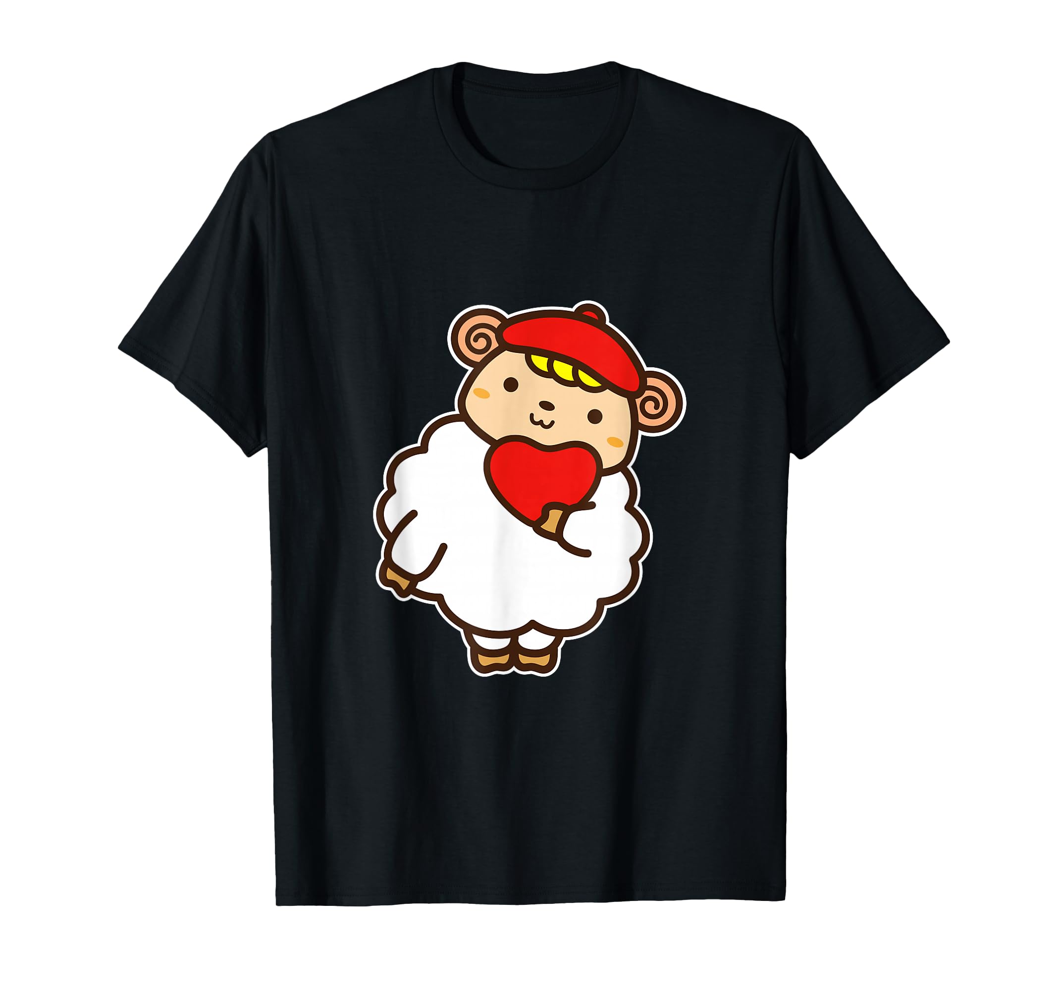 

Heart Wool-san Heart is 100% Wool (C) Ikko Nikko Cute Character T-Shirt
