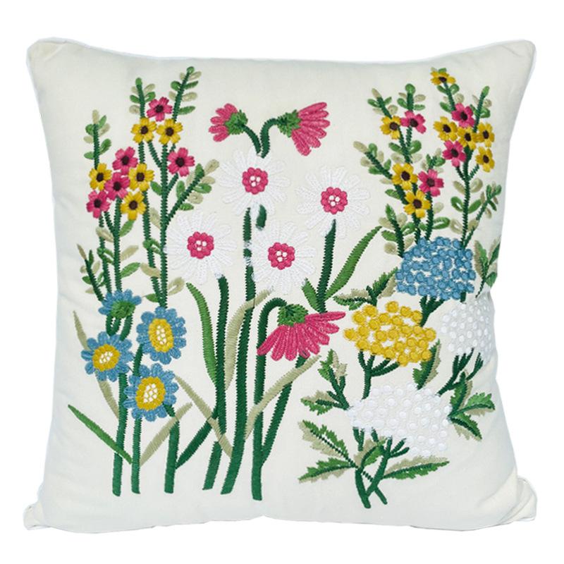 Αμερικάνικη Κεντημένη Μαξιλάρα Ποιμενική Βαμβακερή Κεντημένη Μαξιλάρα Μέσης Μαξιλάρι Καναπέ Σαλονιού Μαξιλαροθήκη Χωρίς Γέμισμα Αφαιρούμενη Πλενόμενη