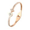 Fashionable Clover Fritillaria Plated In 18K Gold Light Luxury Ins Minimally Designed Titanium Steel Women's Bracelet