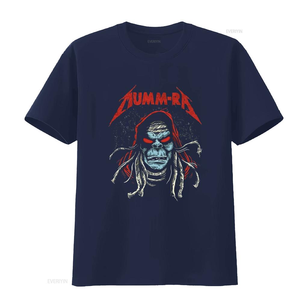 80s Cartoon Mumm Ra Rock Band Cats Parody T Shirt for vintage Washed streetwear homme Versatile Slightly Casual Breathable