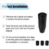 Car Shifter Knob, Buttonless Automatic Manual Gear Shift Knob, Stick Shift Black