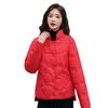 New product Xiangyun embossed down cotton-padded women's short fashion stand-up collar light cotton-padded women's cotton-padded jacket