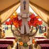 Fall Maple Leaf and Red Wreath for Thanksgiving Door Hanging and Home Decor