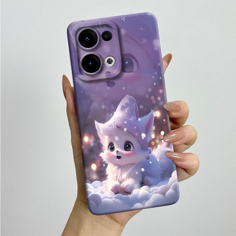 For OPPO Reno 13 CPH2689 Reno13 Phone Case Soft Silicone Funda Sweet Painted Fashion Cartoon Bumper Coque Printed Back Cover