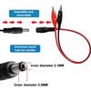 2 Stück Krokodilklemme zu DC-Stecker Adapter 55x21mm Stecker Buchse Krokodil Prüfklemmen für Universitätslabor Experimente