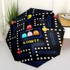 Pac-Man Game Pattern Folding Umbrella Windproof Waterproof Umbrella Outdoor Travel Sunshade Umbrella