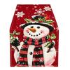 Santa Claus Christmas Table Runner Snowflake Reindeer Christmas Table Flag Desk Decor Snowman Xmas Tablecloth Home Decor