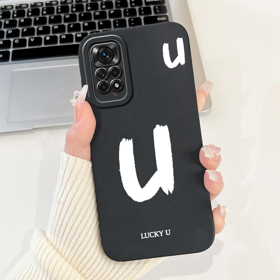 For Xiaomi Redmi Note 11S 4G Case Lovely Letters Soft Silicone Shockproof Phone Cover For Redmi Note 11 Pro Plus Note11 4G Funda
