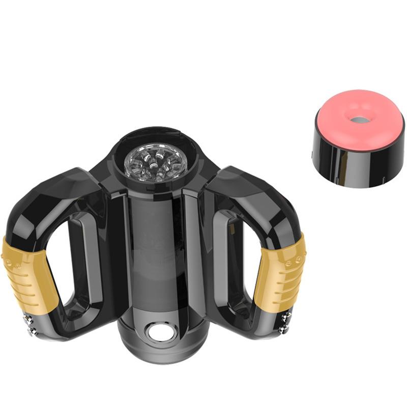18+ Adult Products Electric Telescopic Masturbation Device Male Stroker Rotating Thrusting Double Side Handle With Phone Holder