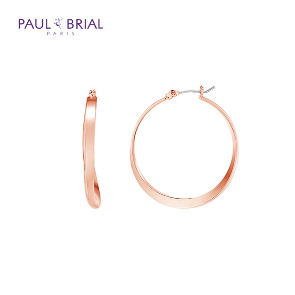 

PAULBRIAL PSBE0030 (PG) Wave Hoop Ring Earrings