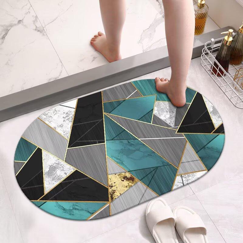 Mata podłogowa do łazienki z ziemi okrzemkowej, toaleta, drzwi do toalety super chłonna szybkoschnąca podkładka pod stopy, dywan antypoślizgowy i zapobiegający upadkom