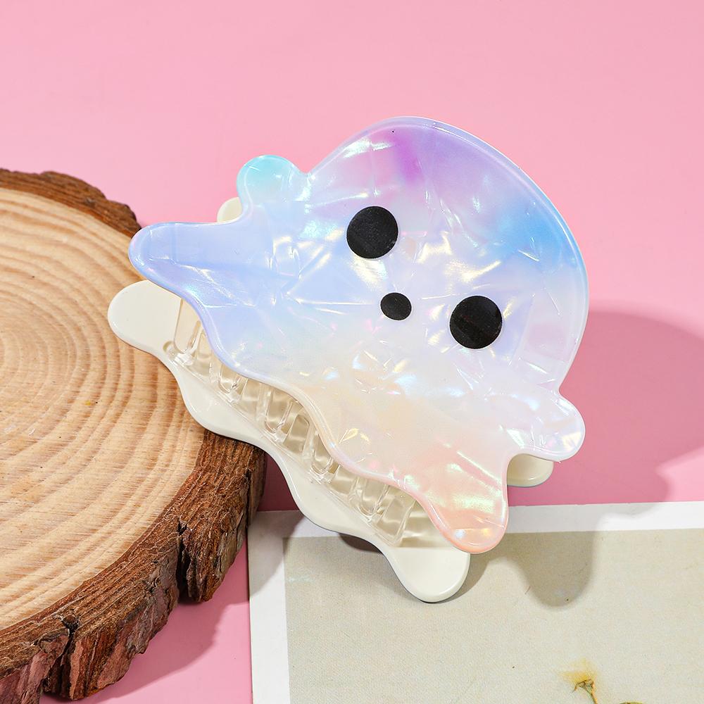 Halloween Colorful Ghost Hair Claw Cute Unique Hair Clip Practical Daily Hair Accessory for Decorating Hairstyles