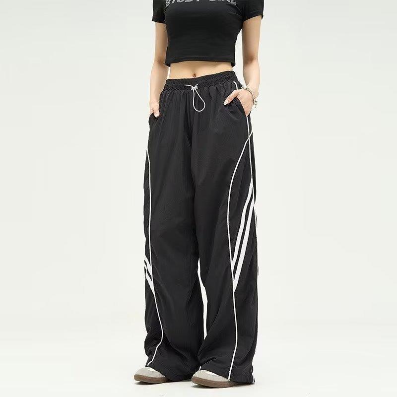 

High-Waisted Black Wide-Leg Suit Pants - Women s Flared, Floor-Length, Loose-Fit, Summer Slimming Casual Wear XL чёрный