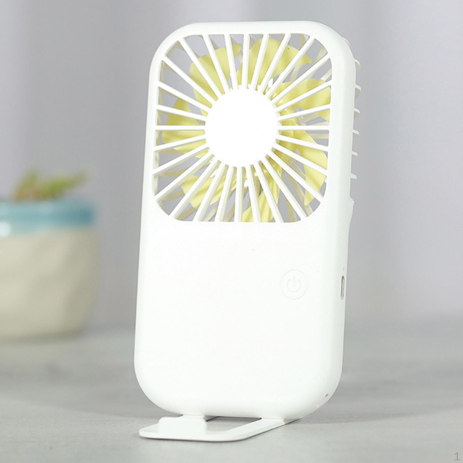 

Mini Handheld Fan Cooling Personal 3 Speeds Settings Desk for Dorm, белый