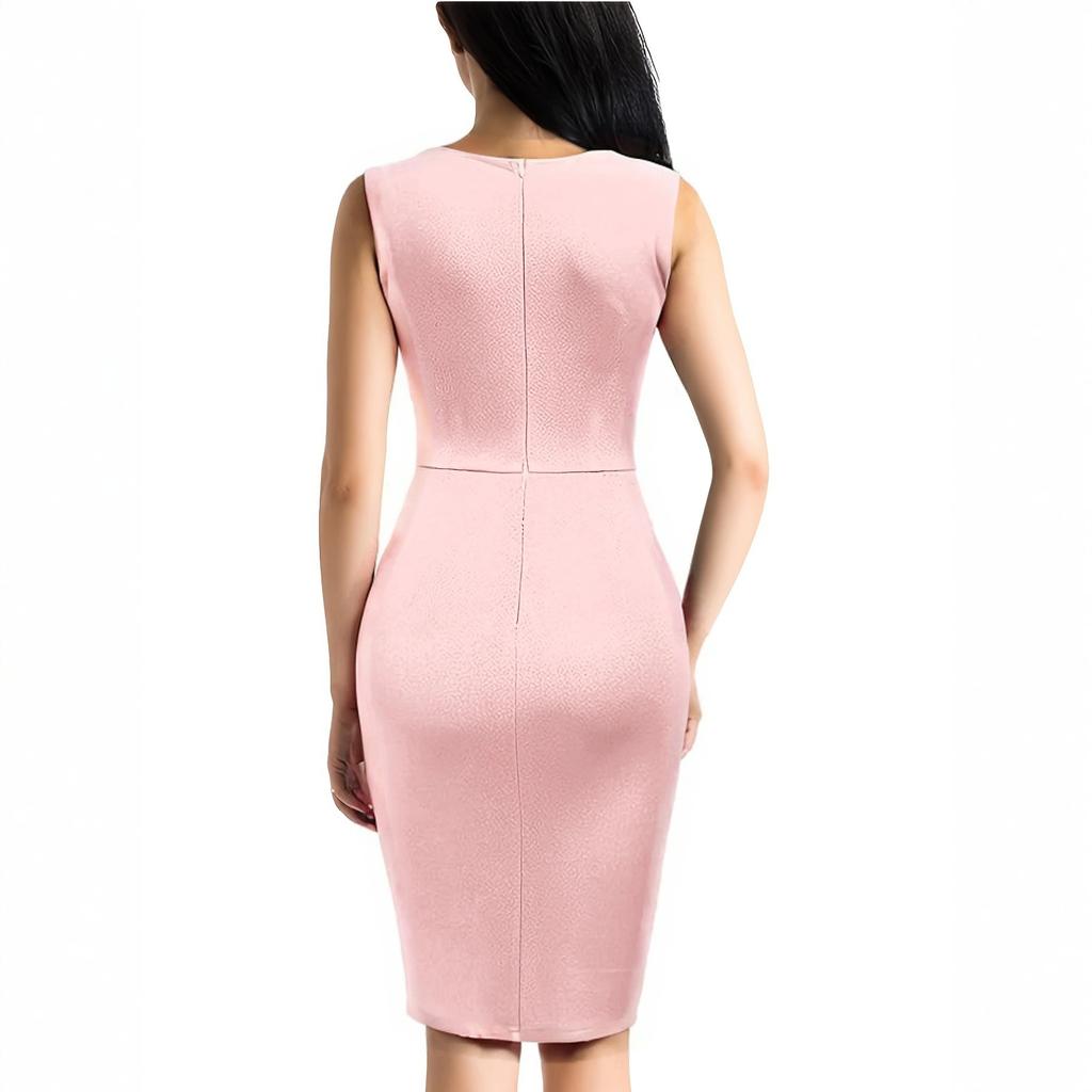 Women's Fashion Color Sleeveless Dress