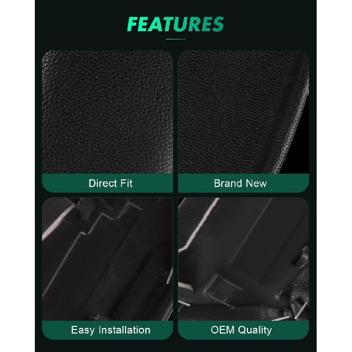 SCITOO Auto Black Front Door Panel Armrest Replacement fit for 2008-2012 for Honda for Accord(2pcs)