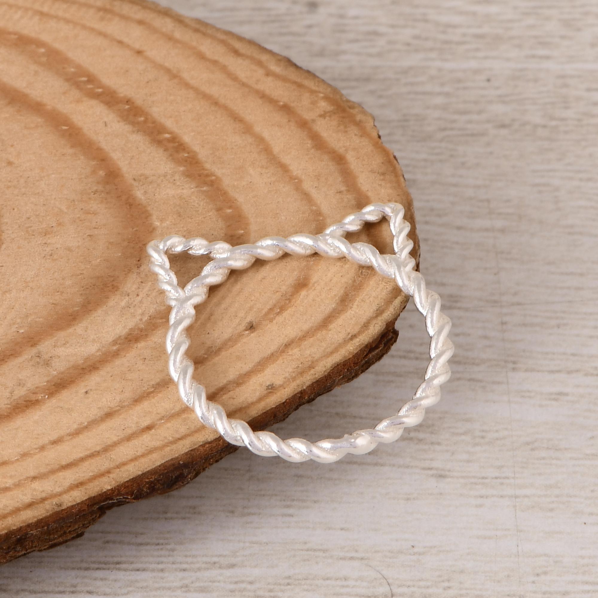 Кольцо-силуэт кошки, стерлинговое серебро 925 пробы, Кольцо с мордочкой котенка из витого жгута, Минималистичное украшение для любителя животных, Милое штабелируемое серебряное кольцо, подарок для нее. 5