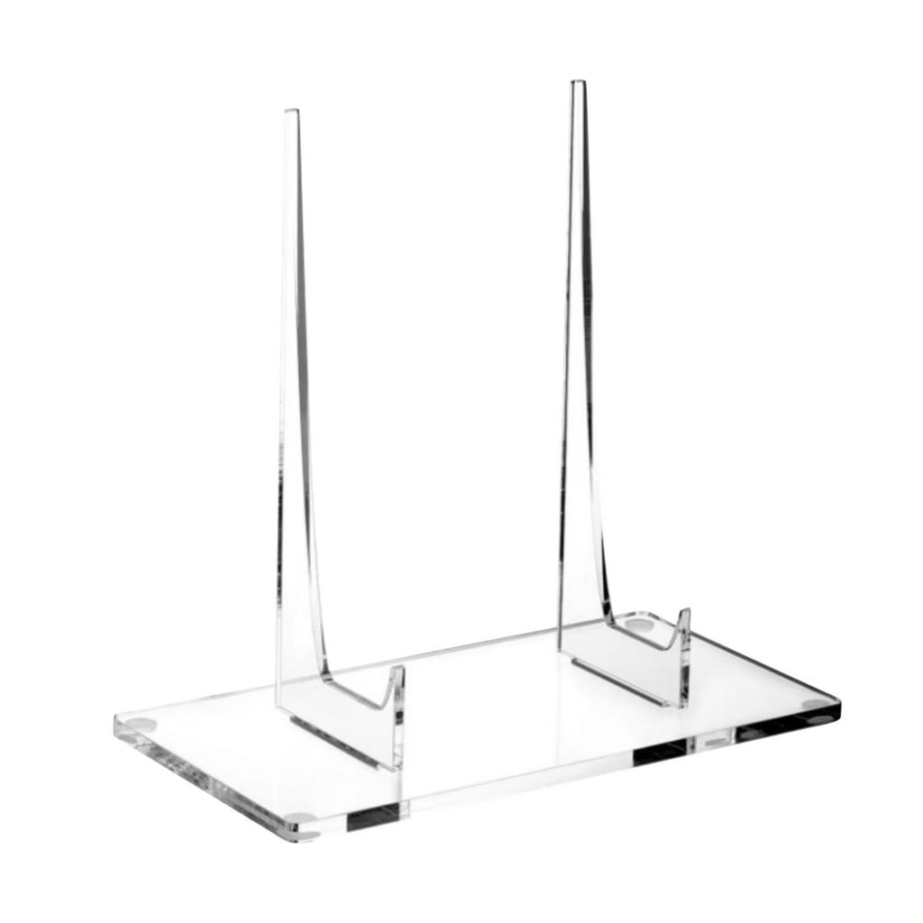 Compact Acrylic Display Stand for Books Plates and For Photos with Stable Base and Secure Slot for Safe Display