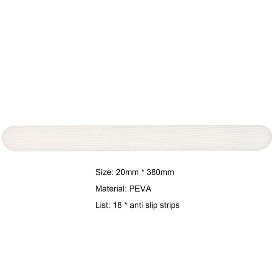 18Pcs Waterproof Anti-skid Bathtub Strip Sticker PEVA Reduce Accident Bathtub Adhesive Strip for Door Steps