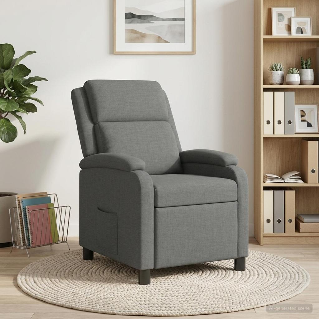 Recliner Dark Gray Fabric