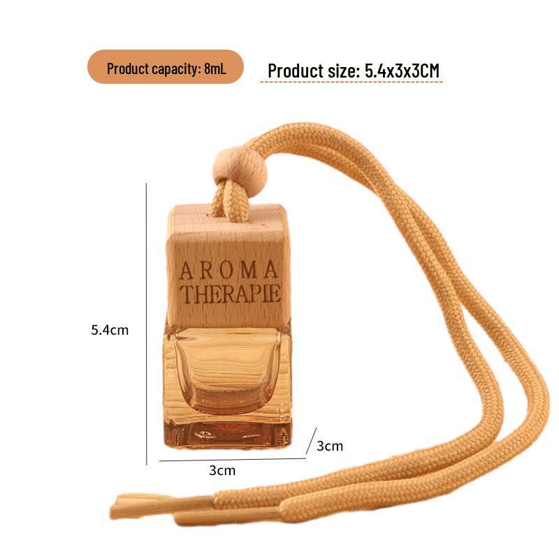 Square Glass Car Perfume Bottle - Odor Eliminator & Cute Air Vent Decoration