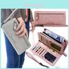 Women's Luxurious Leather Zipper Long Wallet With Large Capacity And Hasp Handbag