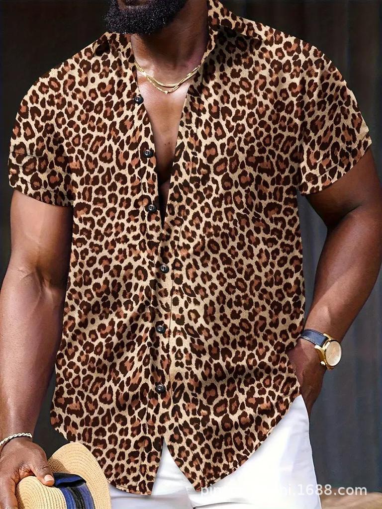 Spring and summer new fashion men's clothing men's short-sleeved shirt top cardigan source factory quick-drying short sleeves