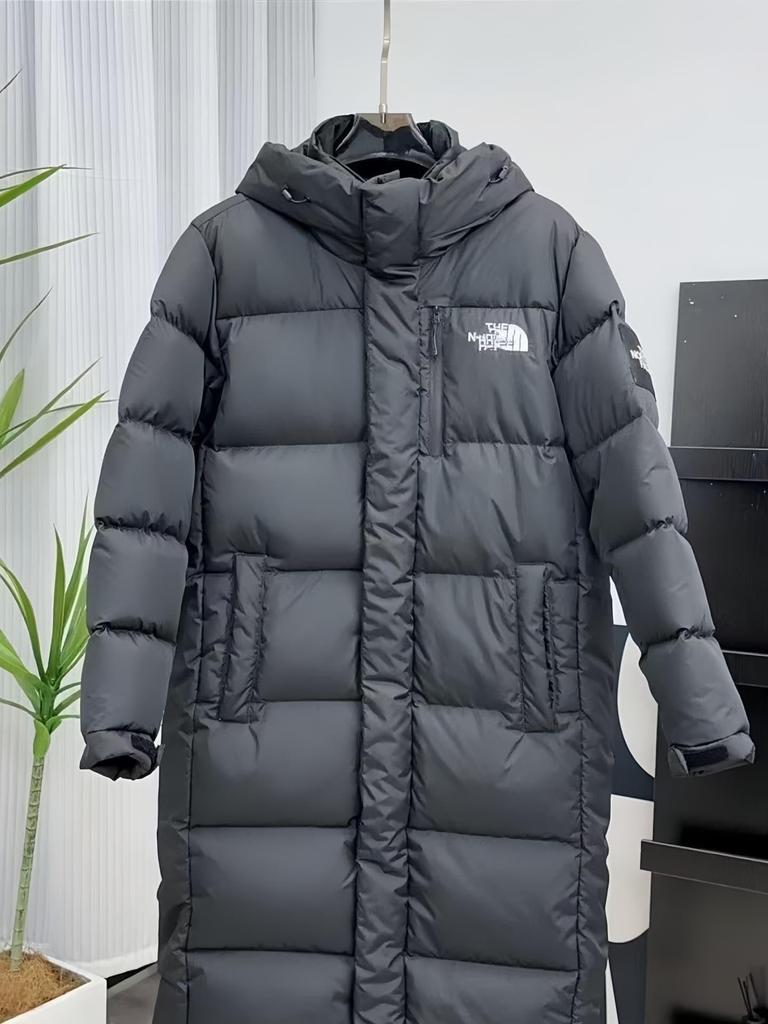 North Face Unisex Uzun Kalın Kaz Tüyü Mont: Diz Üstü, Su Geçirmez, Kapüşonlu Kışlık Mont
