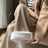 White glutinous rice pants women's new autumn and winter velvet drape narrow version straight tube small cashmere wide-leg pants