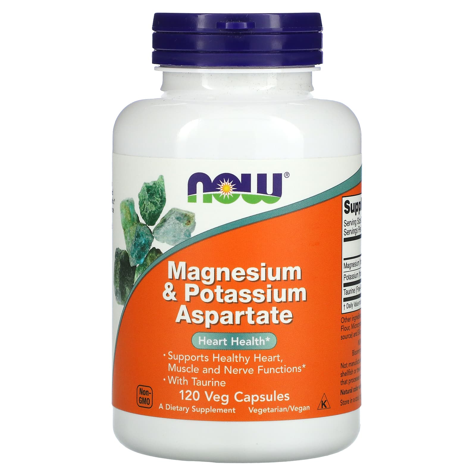 

Magnesium & Potassium Aspartate, 120 Veggie Capsules