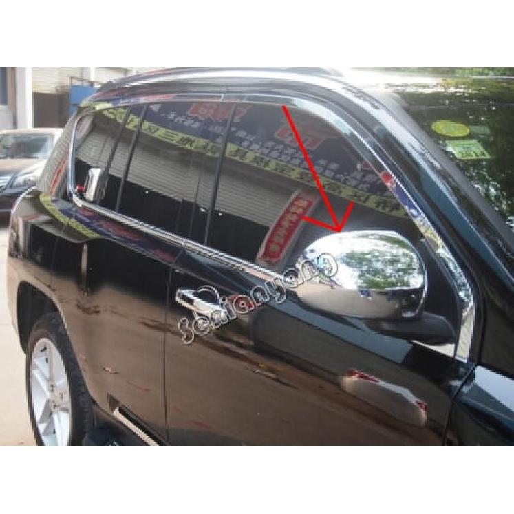 Side Mirror Cover Trim Chrome for 2011-2016 JEEP Compass Rearview ABS