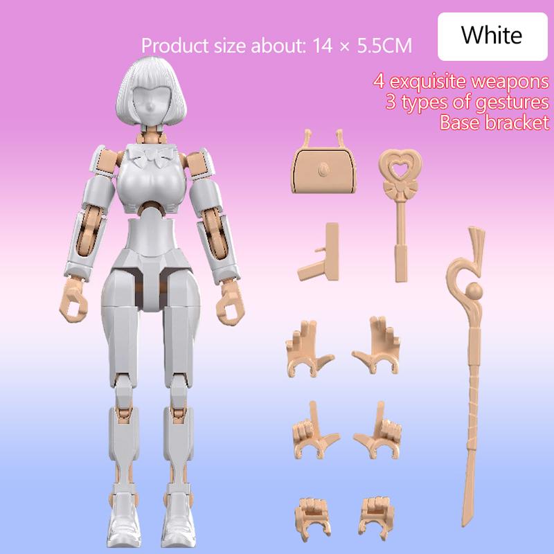 

3D друкована жіноча воїн багатошарова рухома дія фігурка модель іграшка творчий манекен манекен DIY лялька-головоломка дитина декор подарунок