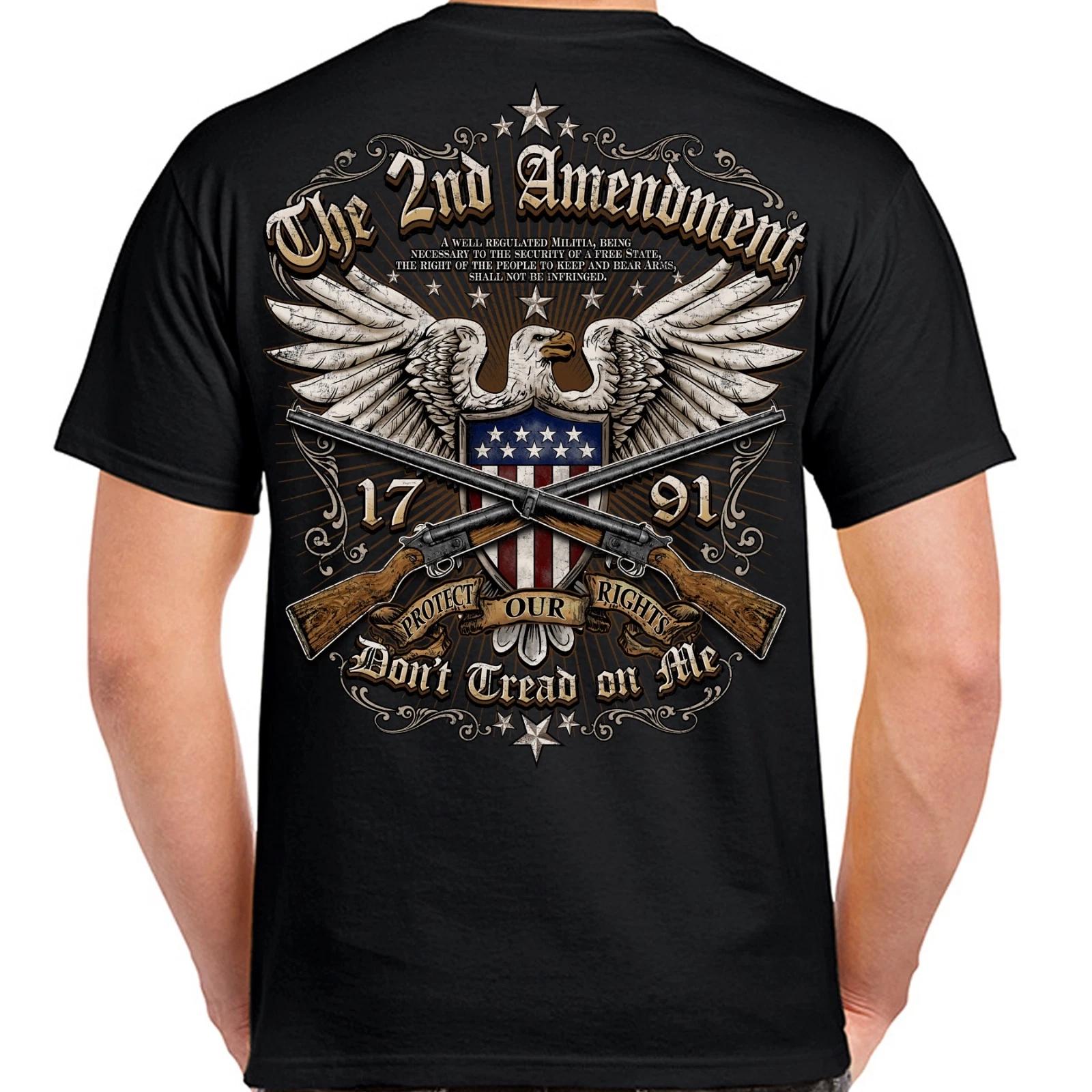 Biker Life USA Protect Our Rights 2nd Amendment Gun Rights Biker T Shirt XXL