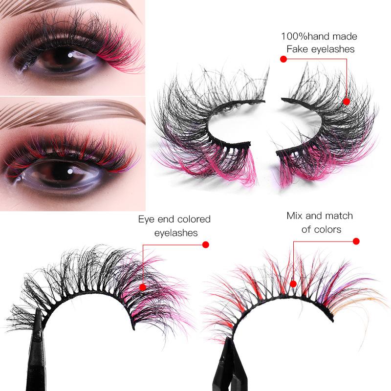 European And American Mink Hair Planting Color False Eyelashes Fried Hair Simulation Grafted Eyelashes