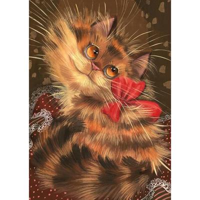 Volle Runde Bohrer 5D DIY Diamant Malerei Fliege Katze Diamant Stickerei Kreuzstich