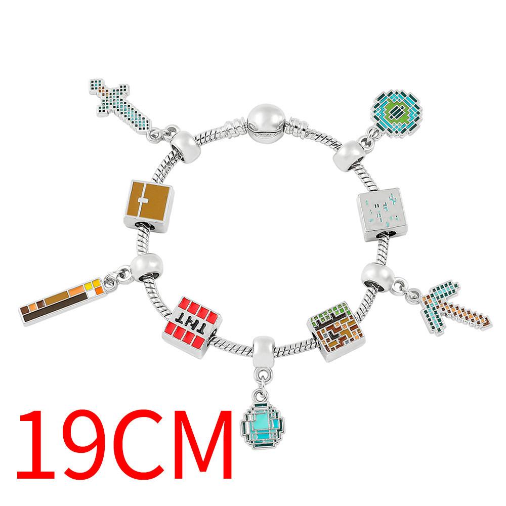 Minecraft Diy Bead Bracelet Kit With Zinc Alloy Charms For Teens And Adults