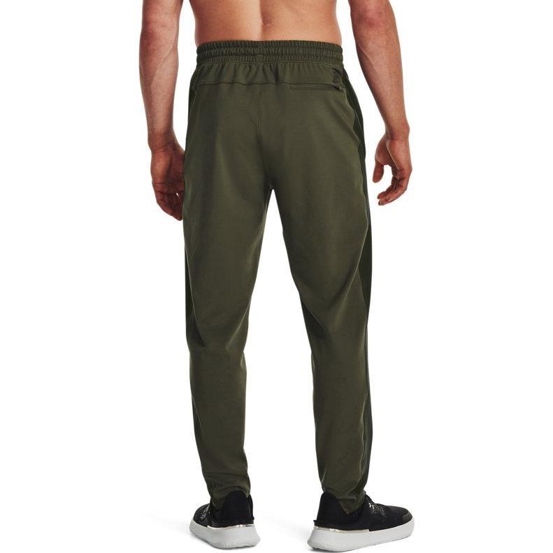 Under Armour Knitted Sweatpants Men's Green Moderate Cuffed Pants Unisex 1379677-390