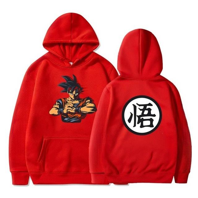 

Худи с принтом DragonBalls Goku Весна Осень Модное Удобное Теплое Спортивное Мужское Повседневное Худи для улицы S красный