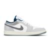 Jordan Air Jordan 1 Cushioning, Wear Resistant Low Top Vintage Basketball Shoes Unisex Gray White FN5214-141(Team210-)