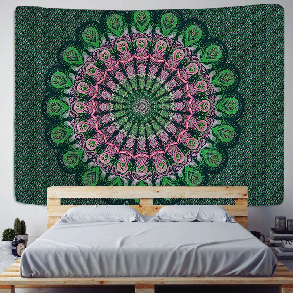 

VIKAMA Mystic Moon Wheel Mandala Tapestry Psychedelic Bedroom Wall Art Enchanted Night Sky Art for Meditation and Yoga Spaces 74x94cm(29x37in)