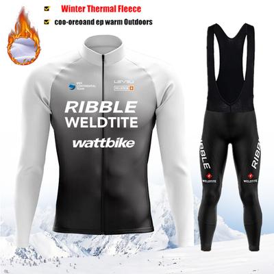 2026 Men Winter Jacket Racing Cycling Long Sleeves Jersey Set Warm Thermal Fleece Bike Jersey Outdoor Road Bike Cycling Clothing