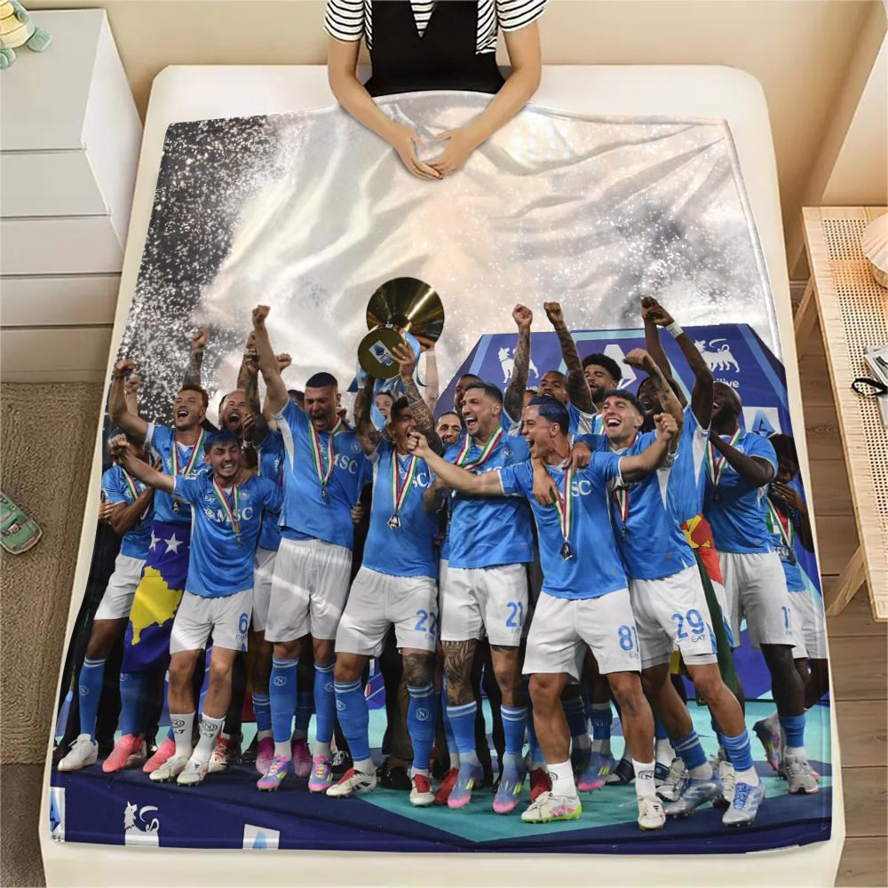 Napoli Football Team,pattern Flannel Blanket, High quality Comfortable for All Seasons, Home Decor, Warmth and Comfort, Perfect for Gifts.
