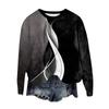 Women's Fashion Round Neck Pullover Top Long Sleeve Tee Printed Sweatshirt