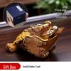 Handmade Resin Golden Toad Tea Pet