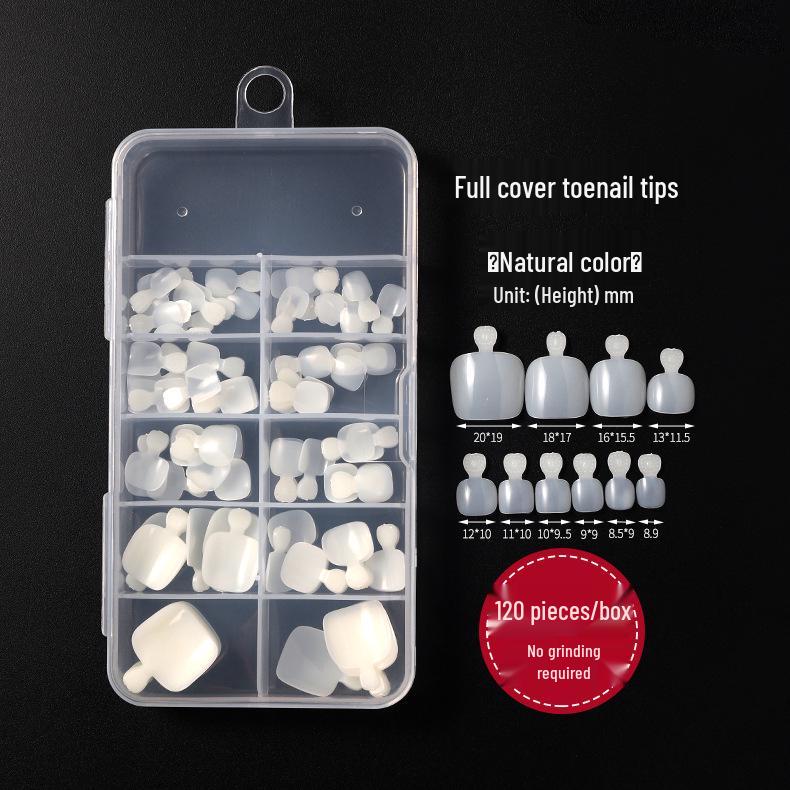 Ultra-Thin Transparent Full Cover Toenail Stickers: Short Nail Tips for Beautiful Feet