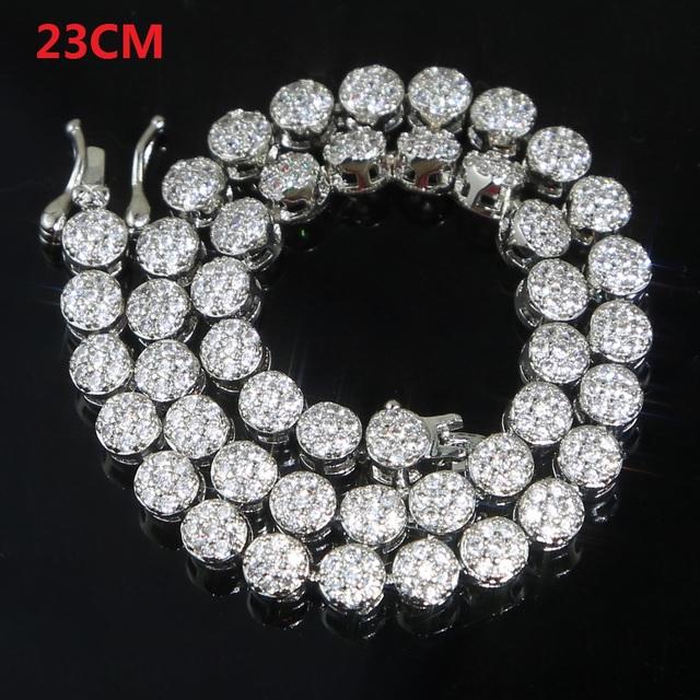 Funkelnde neue 5a Zirkonia Cz Tenniskette Hip Hop neue Kette für Fuß Frauen Sommer Iced Out Fußkettchen
