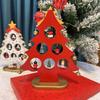 Wooden Christmas Tree Tabletop Display and Mini Figurines - Creative Gifts for Kids