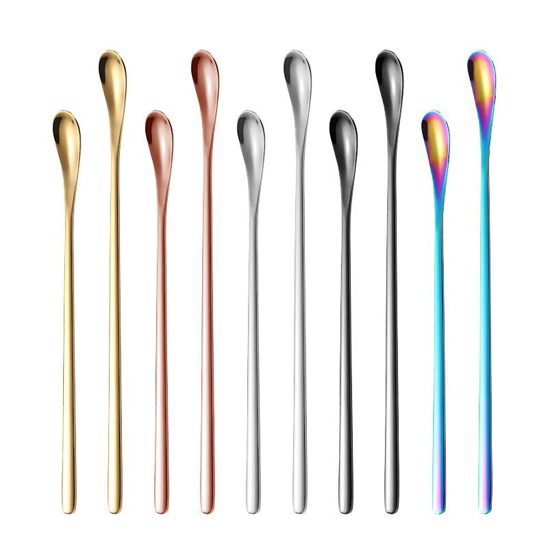 Japanese 304 Stainless Steel Long Handle Stirring Spoon for Ice, Cocktails, Coffee, or Honey