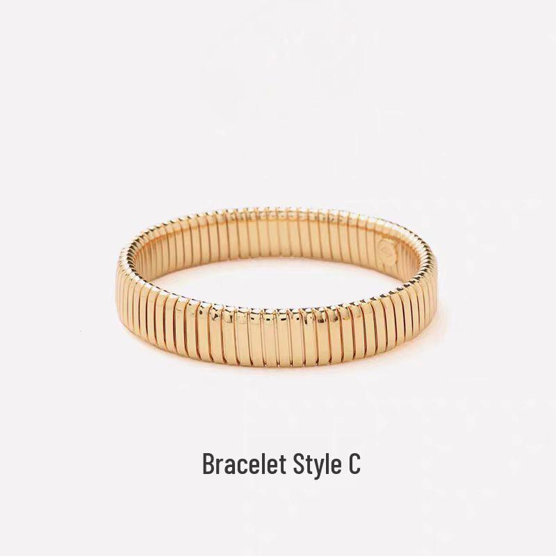 Rome Gladiator Soft Bracelet: Retro High-End Fashion, Niche Design, Versatile & Simple.