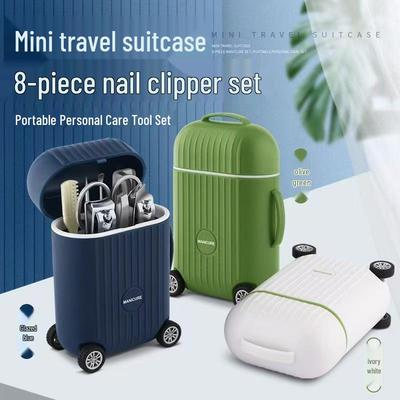 8-Piece Stainless Steel Manicure Set - Nail Clippers & File, Portable & Anti-Pinch Design